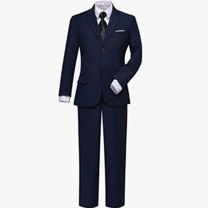 5 Piece Boys Slim fit Suit (jacket, vest, pant, shirt and tie)